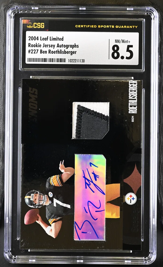 2004 #227 Ben Roethlisberger CGC 8.5 Leaf Limited