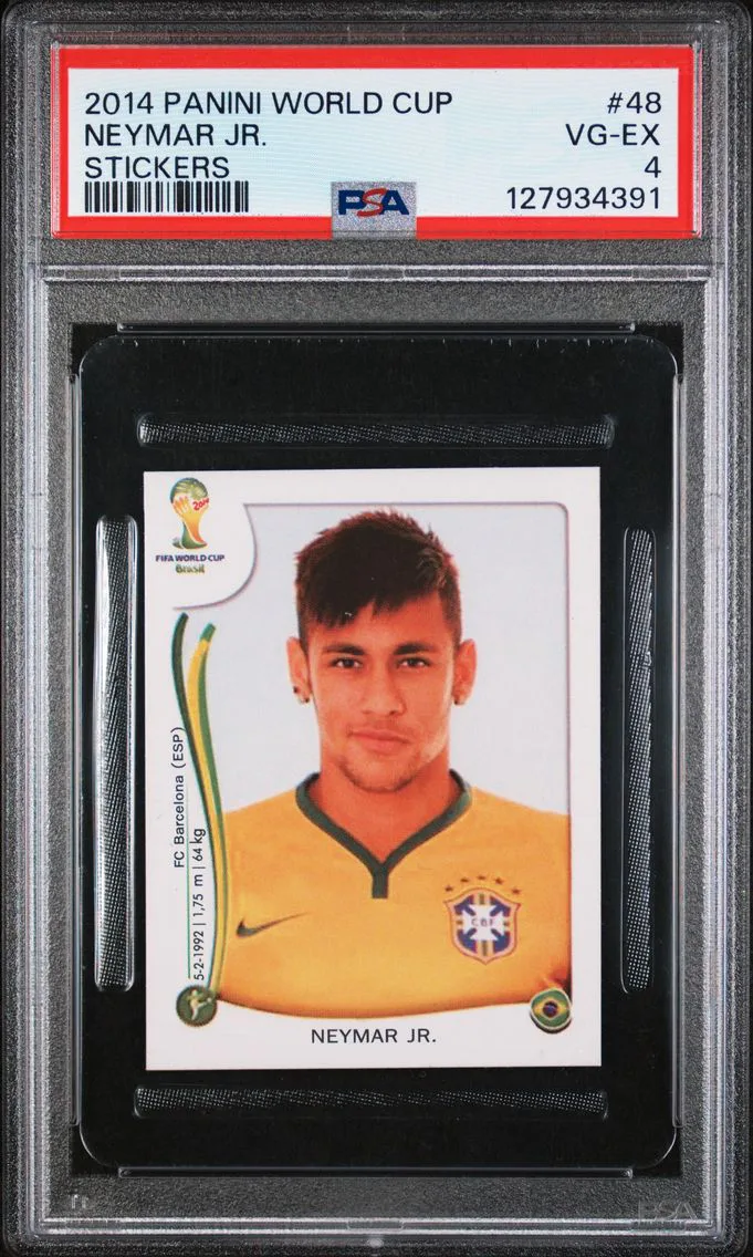 2014 #48 Neymar Jr. PSA 4 Panini World Cup Stickers