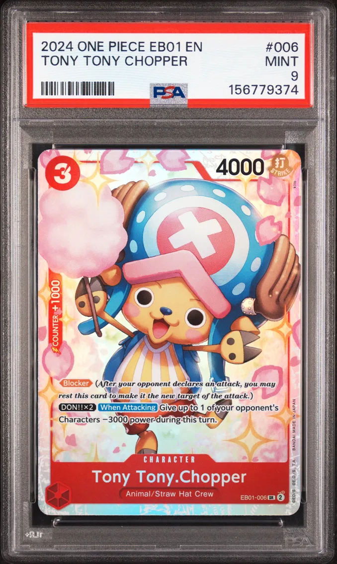 2024 #006 Tony Tony Chopper PSA 9 One Piece EB01-Extra Booster -Memorial Collection-