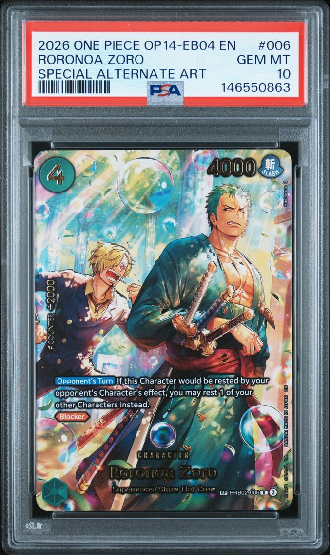 2026 #006 Roronoa Zoro PSA 10 On