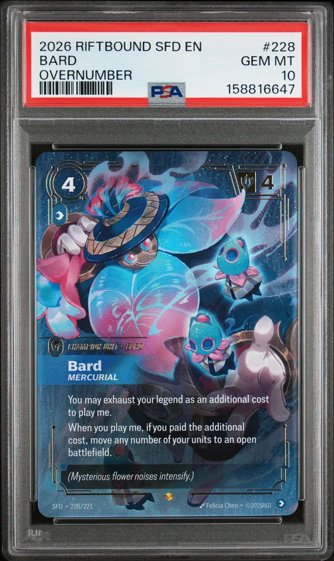 2026 #228 Bard - Mercurial PSA 10 Riftbound: League of Legends Sfd-Spiritforged