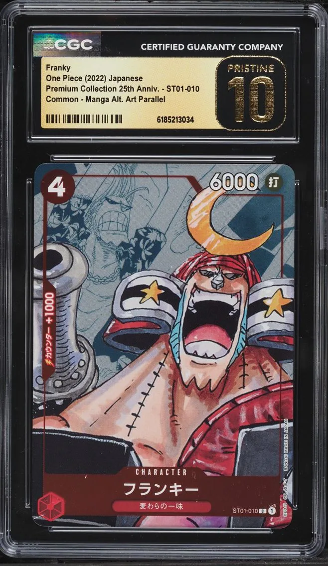 2022 #ST01-010 Franky CGC 10 One Piece Japanese Premium 25th Anniversary Manga Alt Art