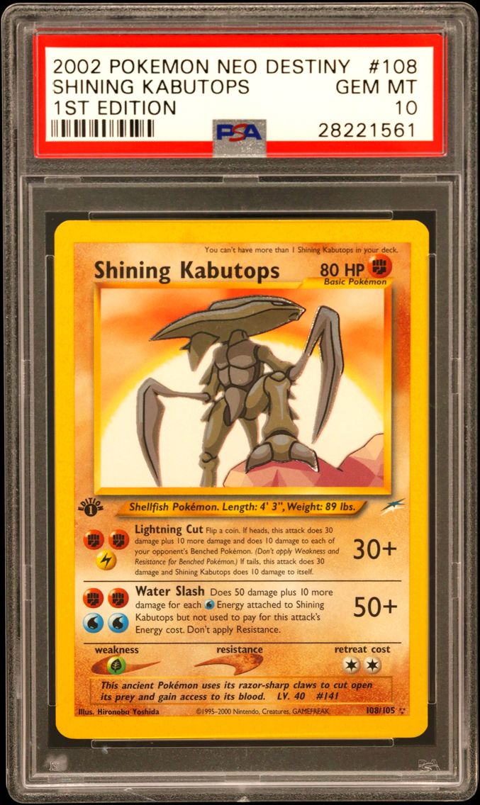 2002 #108 Shining Kabutops 1st E