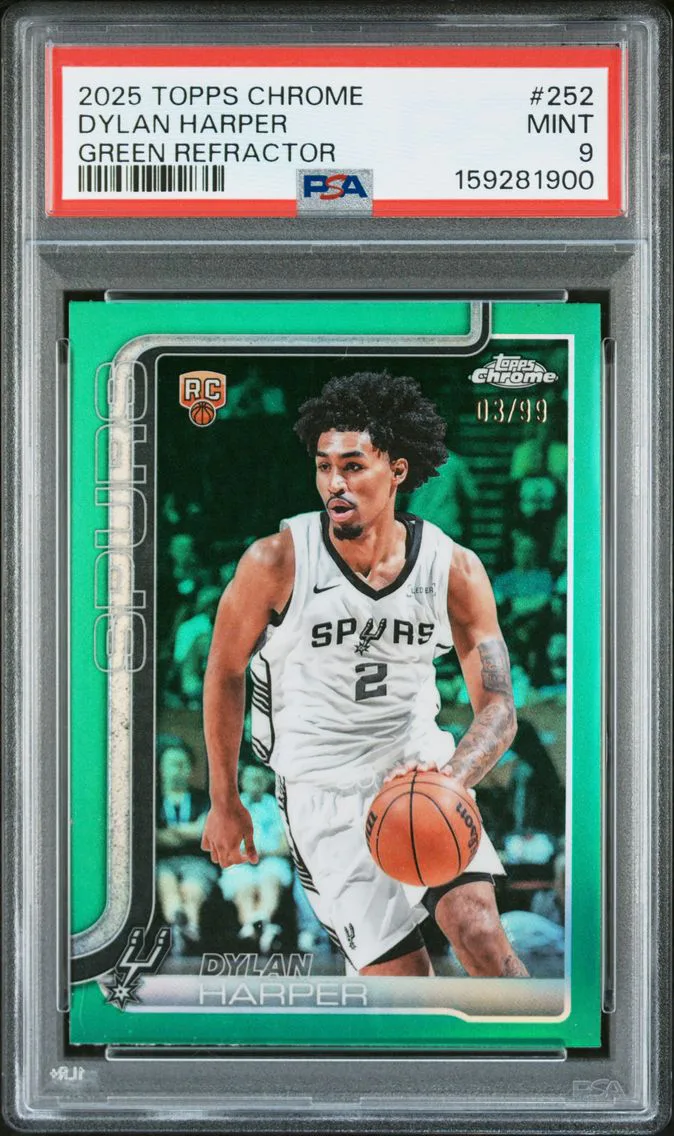 2025 #252 Dylan Harper PSA 9 Topps Chrome
