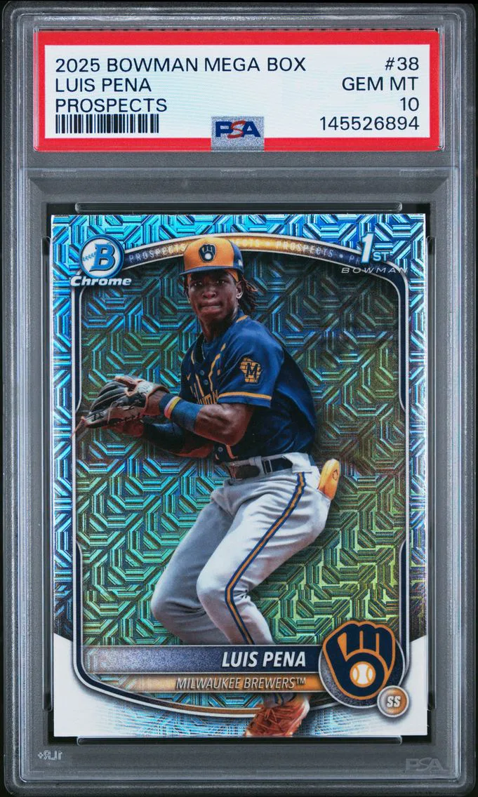 2025 #38 Luis Pena PSA 10 Bowman Mega Box Chrome Prospects