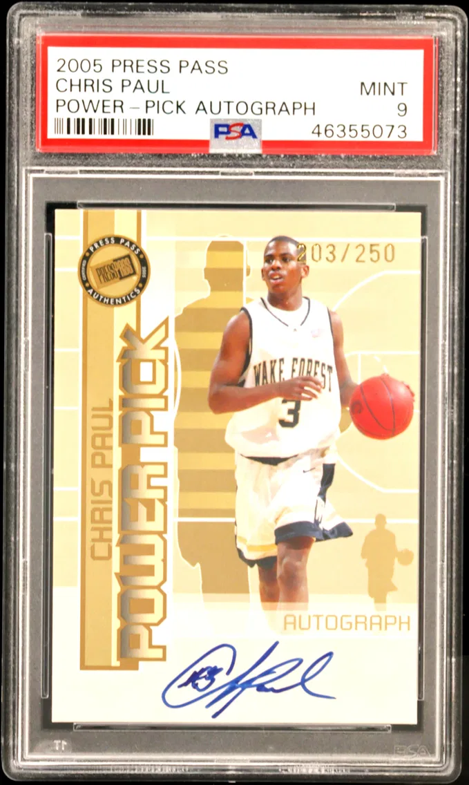 2005 #NA Chris Paul PSA 9 Press Pass Power-Pick Autograph