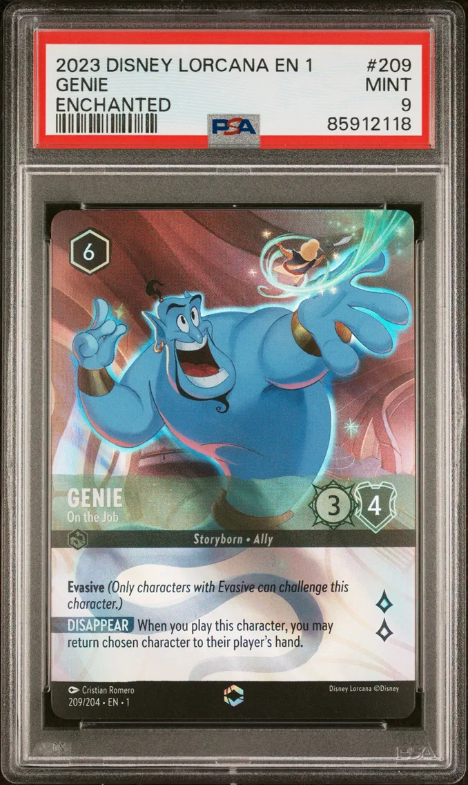 2023 #209 Genie - on the Job PSA 9 Disney Lorcana EN 1-the First Chapter
