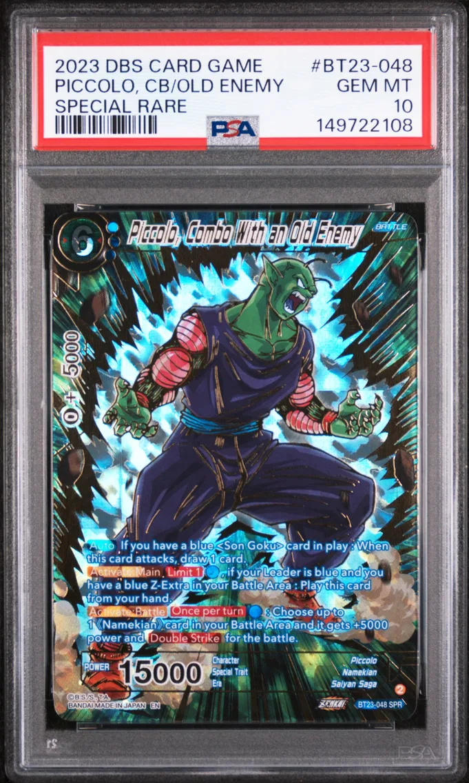 2023 #BT23-048 Piccolo, Combo With an Old Enemy PSA 10 Dragon Ball Super Card Game Series 23 Perfect Combination