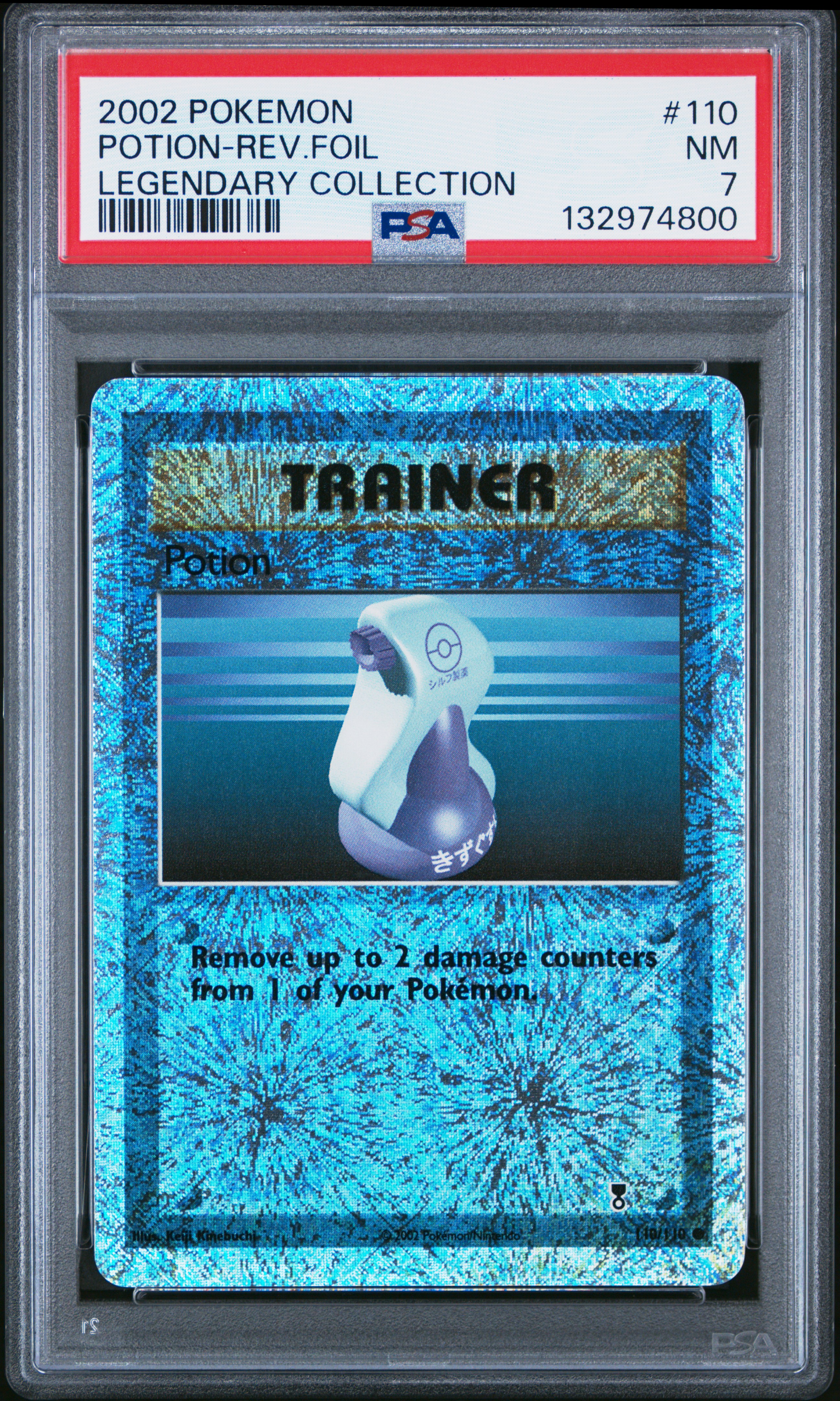 2002 #110 Potion-Reverse Foil PSA 7 Legendary Collection Pokemon