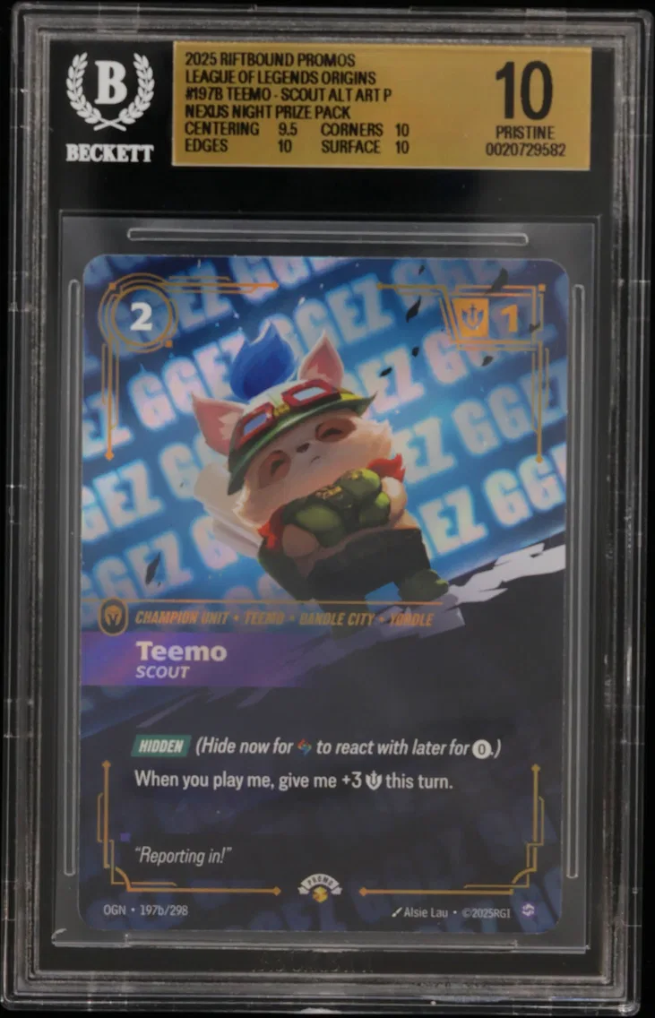 2025 #197B Teemo Nexus Night Origin BGS 10