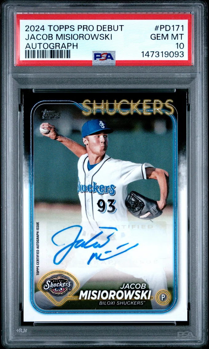 2024 #PD171 Jacob Misiorowski PSA 10 Topps Pro Debut