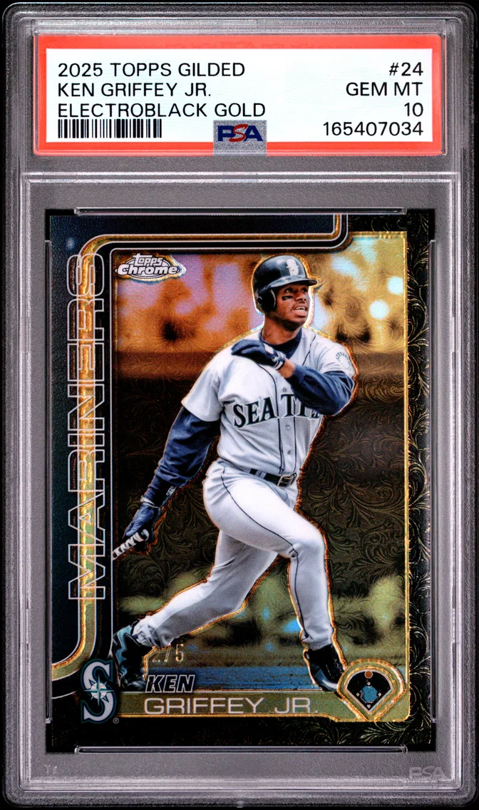 2025 #24 Ken Griffey Jr PSA 10 Topps Gilded Collection