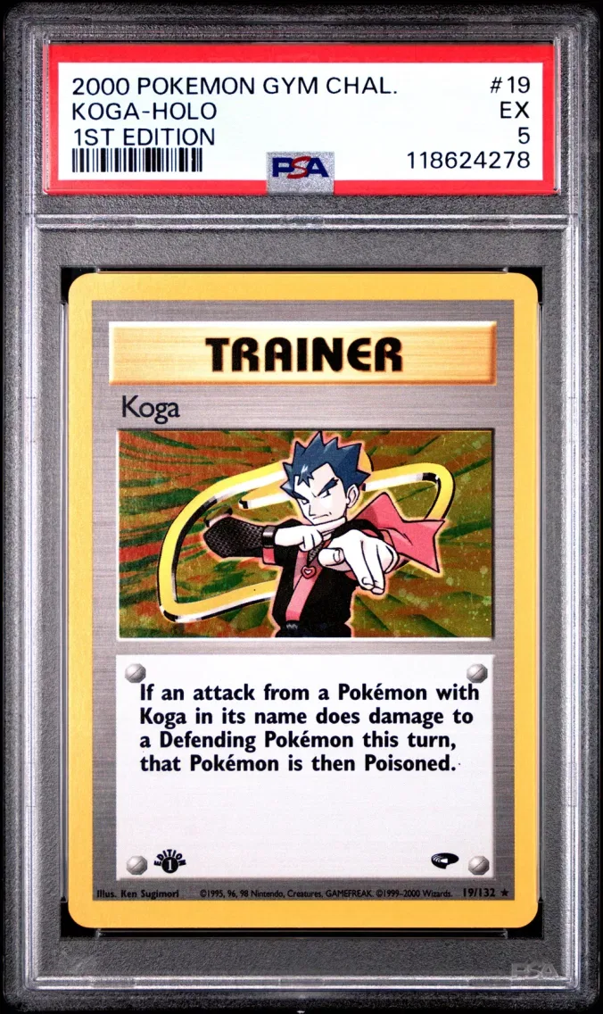2000 Pokemon Gym Challenge Koga-Holo 1st Edition Gym Challenge #19 PSA 5