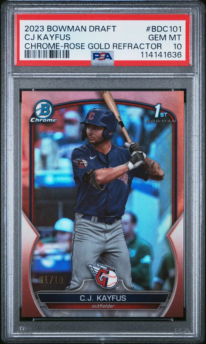 2023 #BDC101 CJ Kayfus PSA 10 Bowman Draft