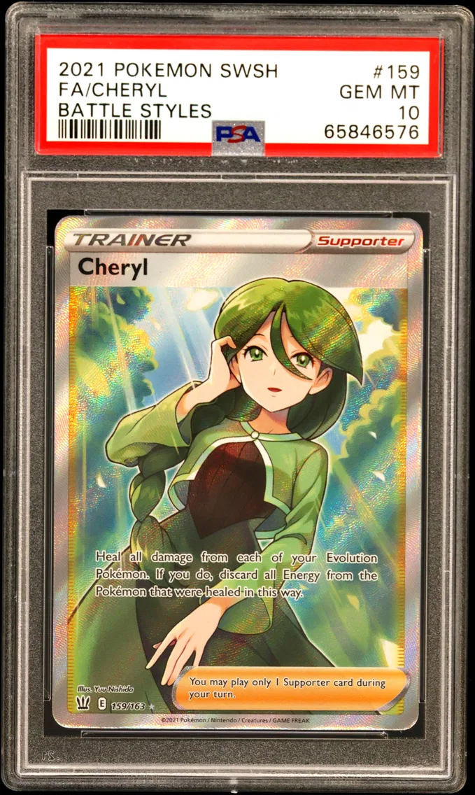2021 #159 Full Art/Cheryl PSA 10 Sword & Shield Battle Styles