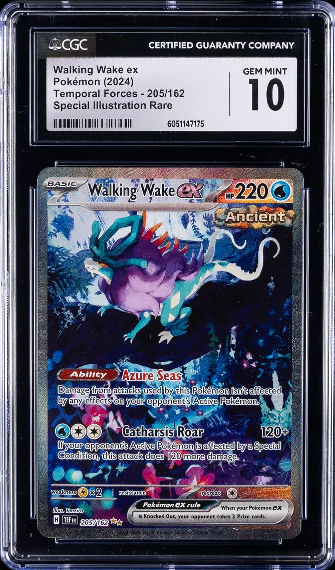 2024 #205 Walking Wake EX CGC 10 Tef EN-Temporal Forces Pokemon