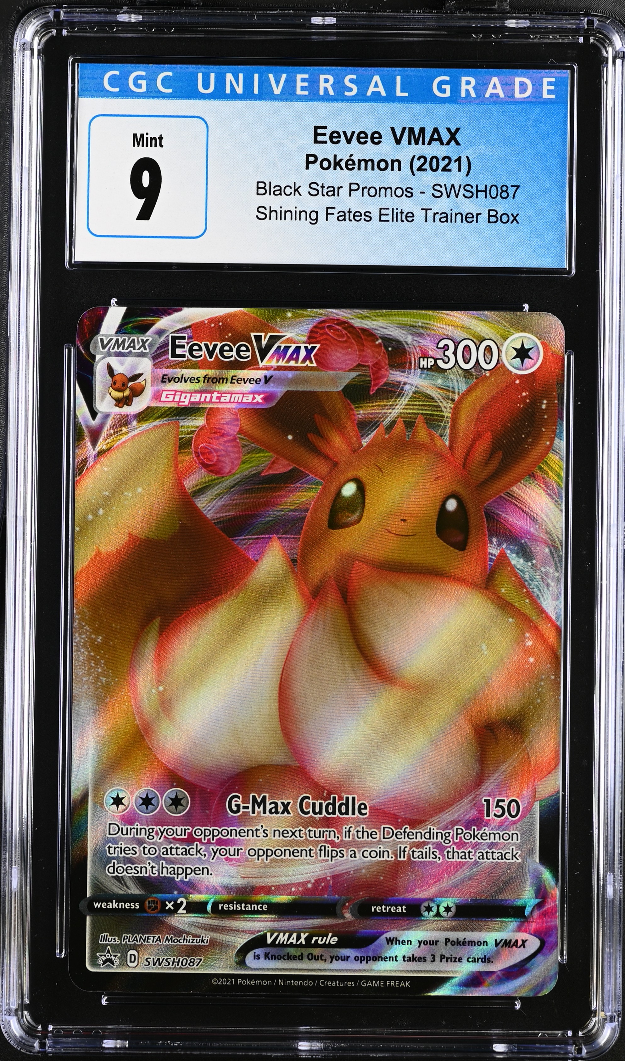 2021 #Swsh087 Eevee Vmax CGC 9 Black Star Promos - Sword & Shield - English
