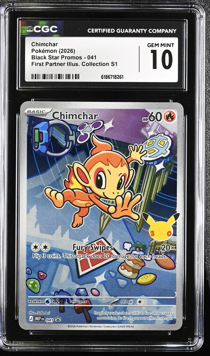 2026 #041 Chimchar CGC 10 Black