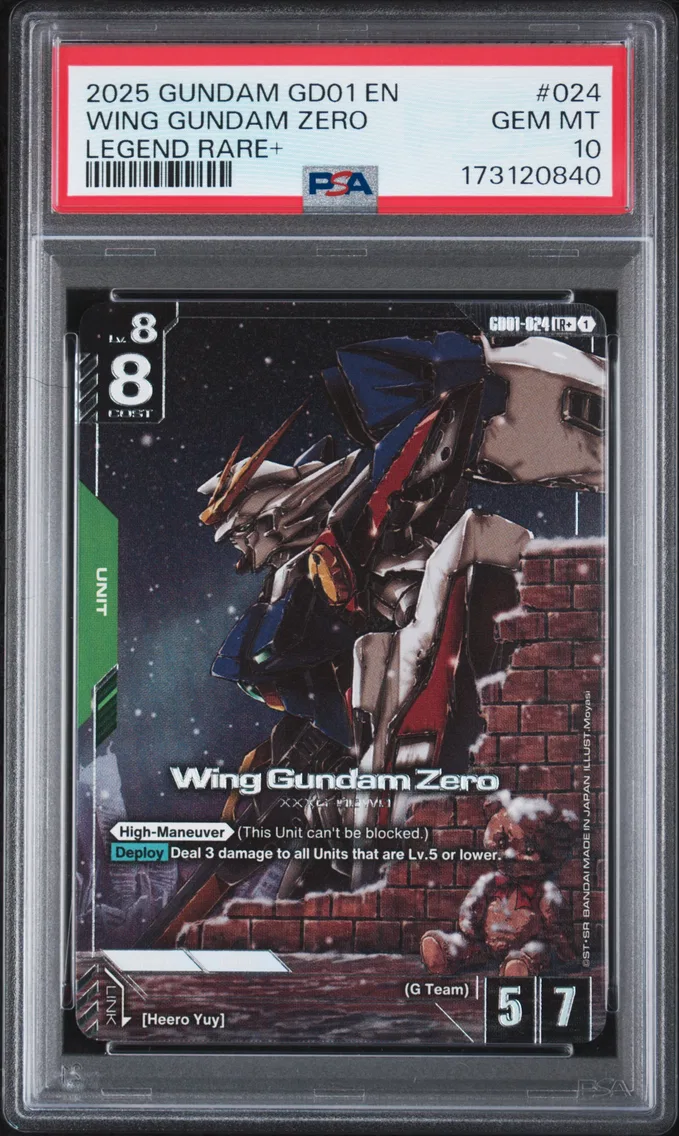 2025 #024 Wing Gundam Zero PSA 10 Gundam Newtype Rising