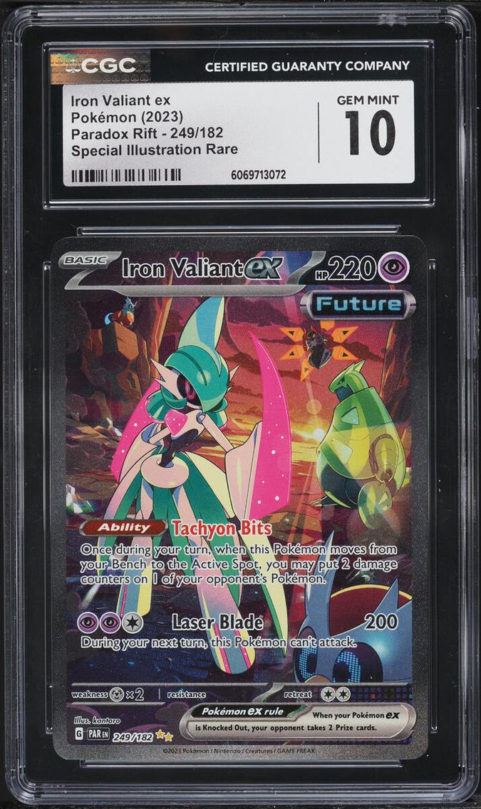 2023 Pokemon Scarlet & Violet Paradox Rift SIR Iron Valiant Ex #249 CGC 10 GEM MINT