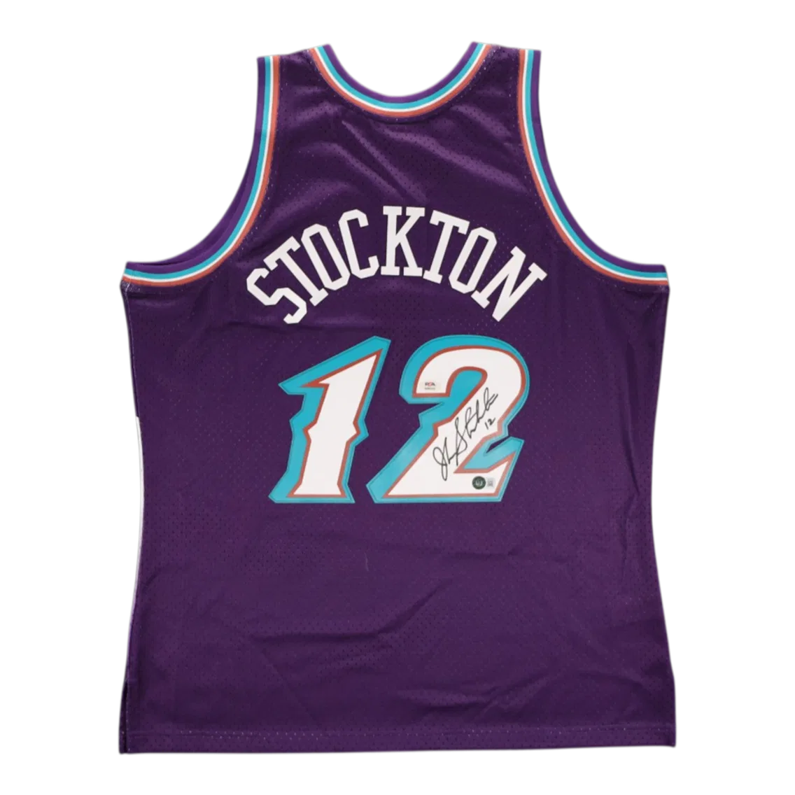 #NA John Stockton Signed Autographed Utah Jazz Jersey - PSA AUTH, LOA