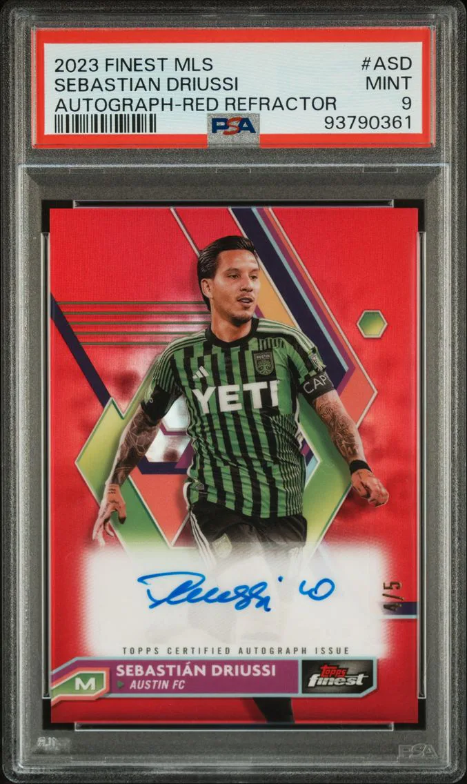 2023 #ASD Sebastian Driussi PSA 9 Topps Finest MLS Autographs