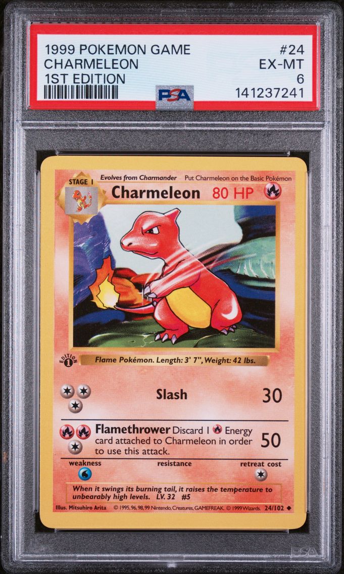 1999 #24 Charmeleon 1st Edition PSA 6 Game