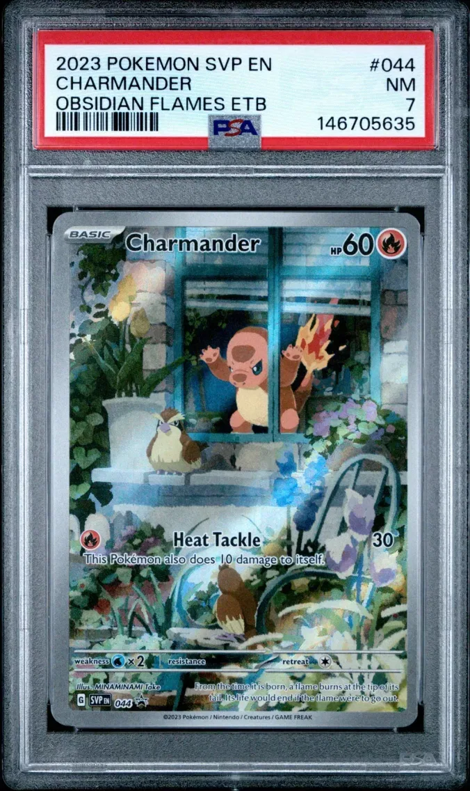 2023 Pokemon Svp EN-SV Black Star Promo Charmander Svp EN-SV Black Star Promo #044 PSA 7