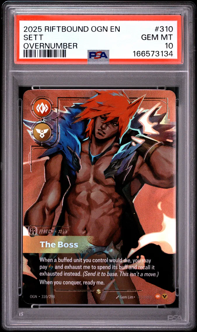 2025 #310 Sett - the Boss PSA 10 Riftbound: League of Legends Ogn-Origins