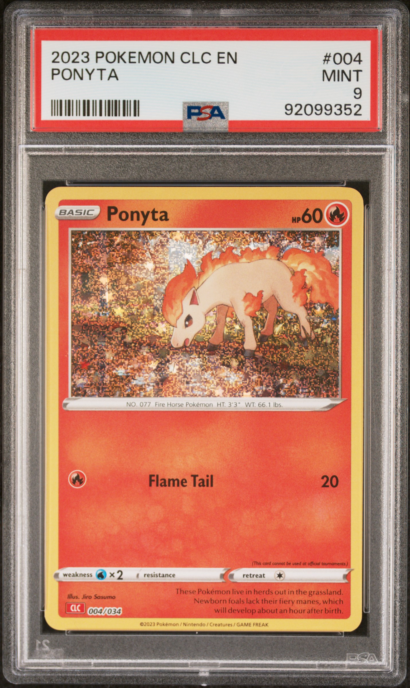 2023 #004 Ponyta PSA 9 Clc-Trading Card Game Classic Charizard & Ho-Oh Ex Deck