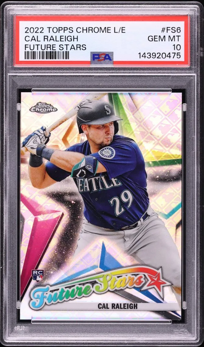 2022 Topps Chrome Logofractor Future Stars Cal Raleigh ROOKIE #FS6 PSA 10 GEM MINT