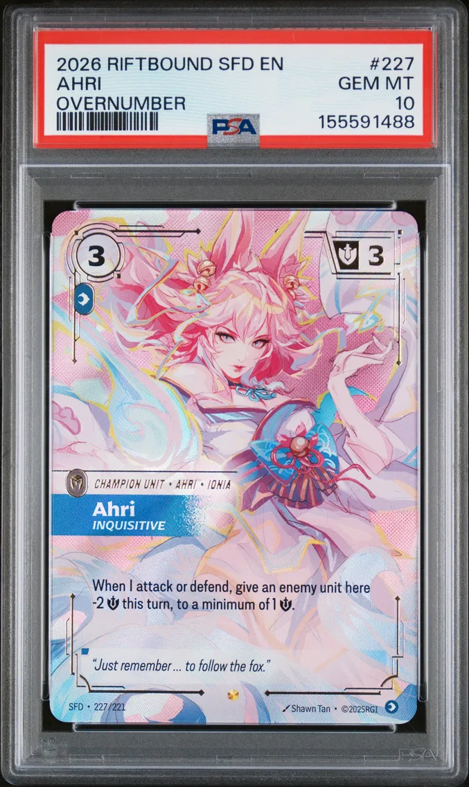 2026 #227 Ahri - Inquisitive PSA 10 Riftbound: League of Legends Sfd-Spiritforged