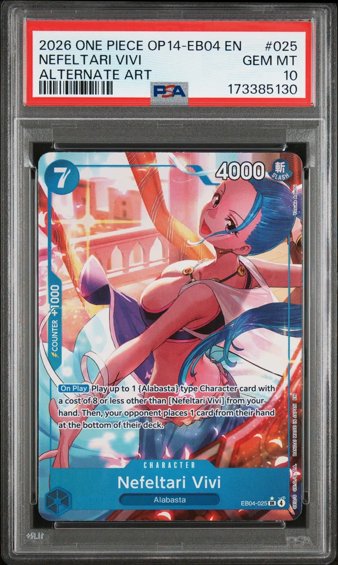 2026 #025 Nefeltari Vivi PSA 10 One Piece OP14-EB04-the Azure Sea's Seven