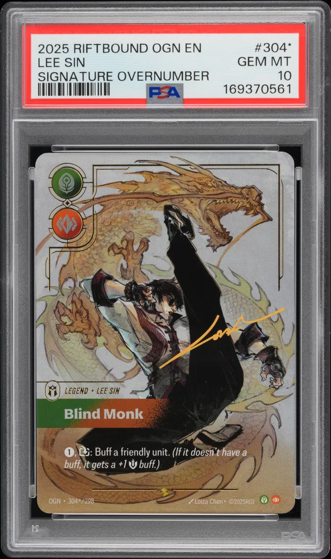 2025 #304* Lee Sin - Blind Monk PSA 10 Riftbound: League of Legends Ogn-Origins