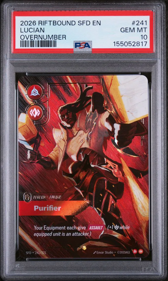 2026 #241 Lucian - Purifier PSA 10 Riftbound: League of Legends Sfd-Spiritforged