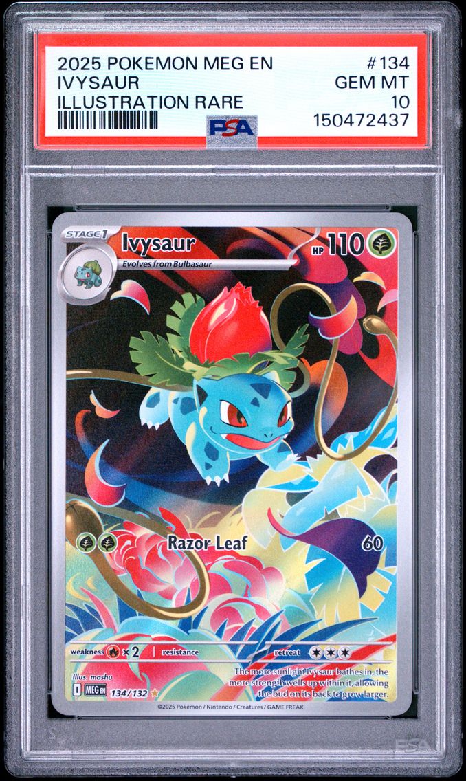 2025 #134 Ivysaur PSA 10 Meg EN-Mega Evolution