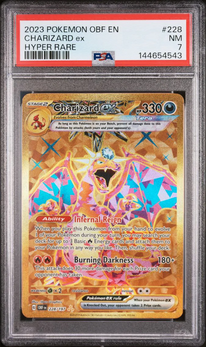 2023 #228 Charizard EX PSA 7 Obf EN-Obsidian Flames