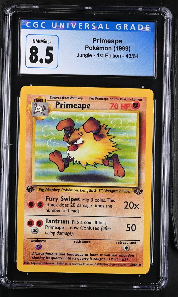 1999 #43 Primeape CGC 8.5 Jungle - 1st Edition - English
