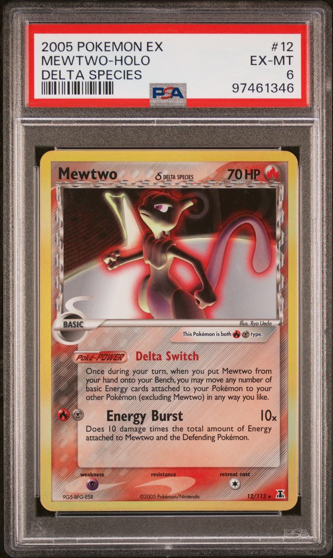 2005 #12 Mewtwo-Holo PSA 6 EX Delta Species Pokemon