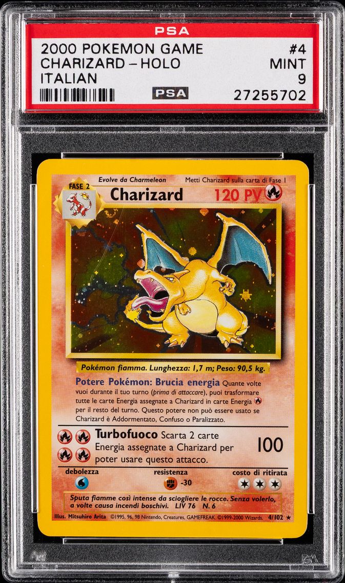 2000 #4 Charizard-Holo PSA 9 Gam