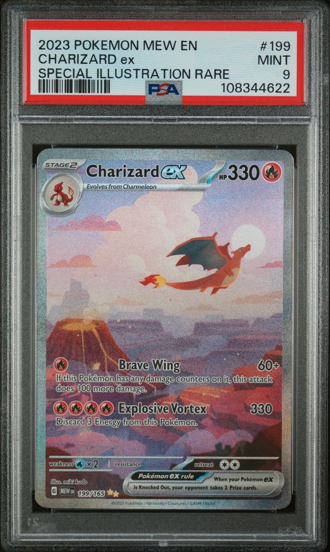 2023 #199 Charizard EX PSA 9 Mew EN-151 Pokemon