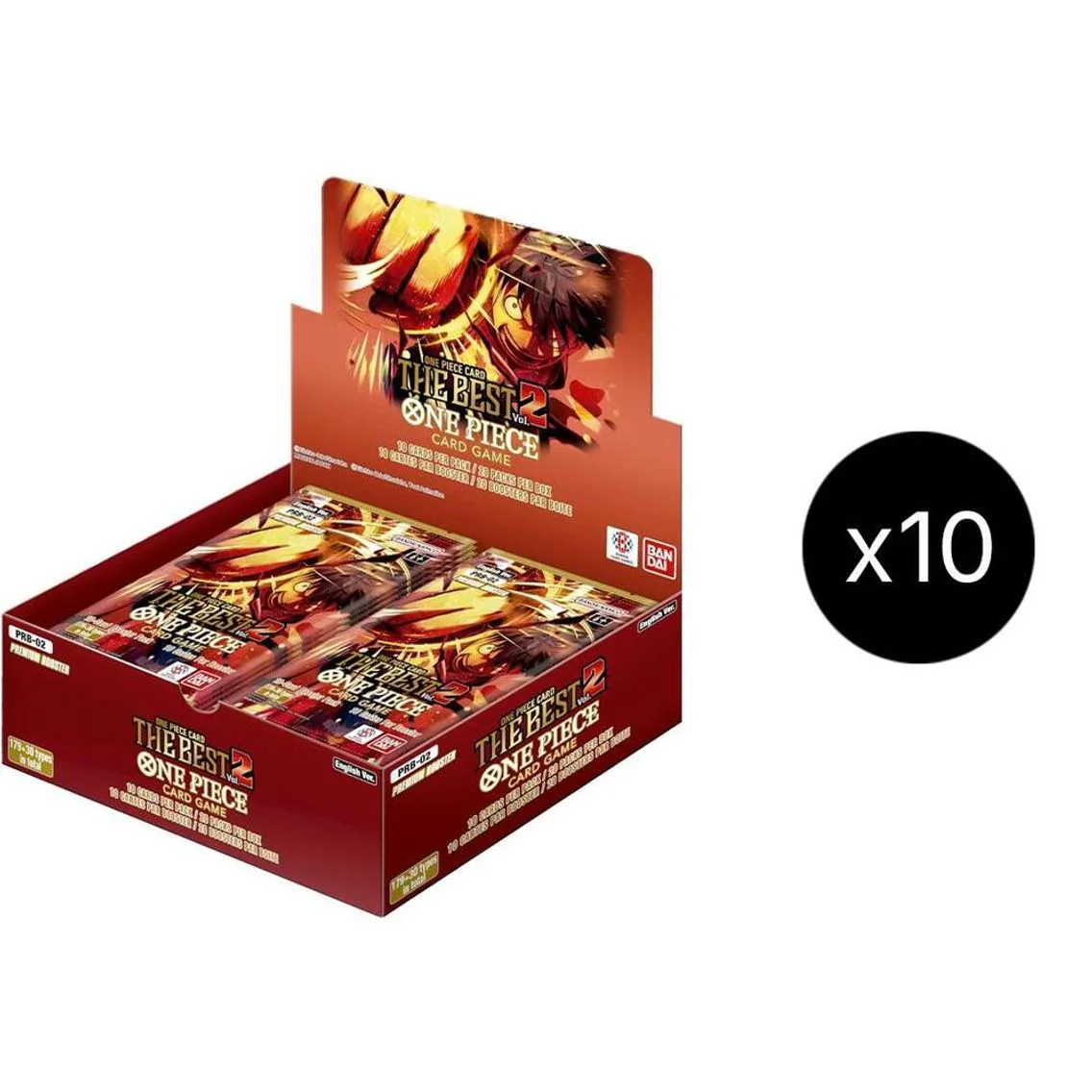 PRB-02 One Piece Card the Best Vol. 2 - Case (x10 Boxes)