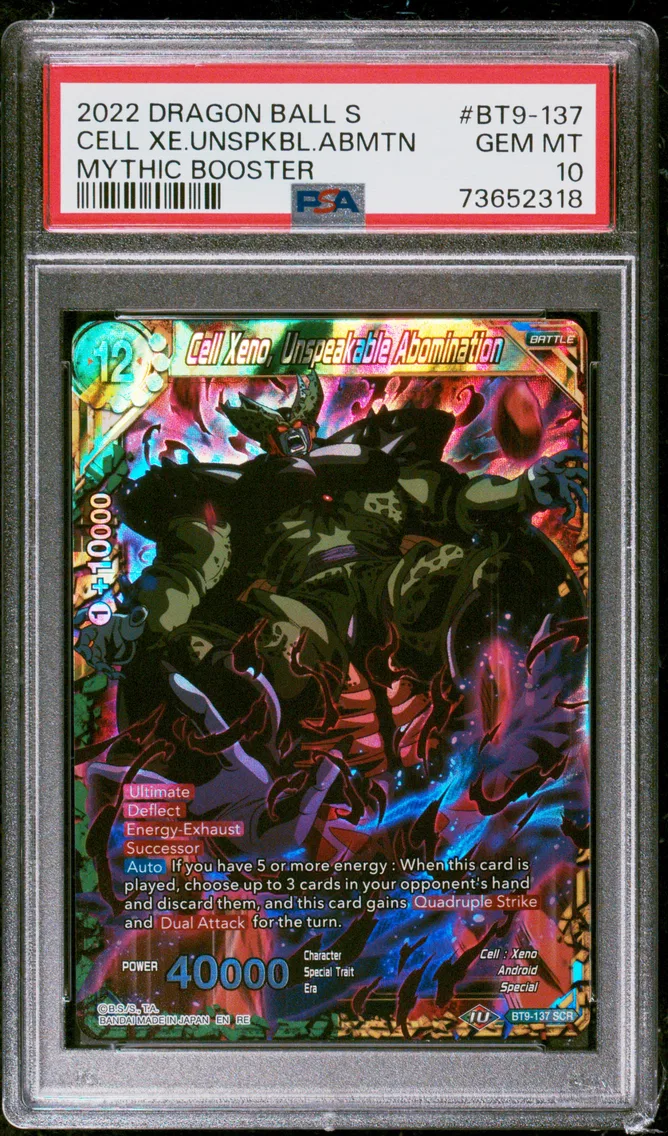 2022 #BT9-137 Cell Xeno, Unspeakable Abomination PSA 10 Dragon Ball Super Card Game Mythic Booster
