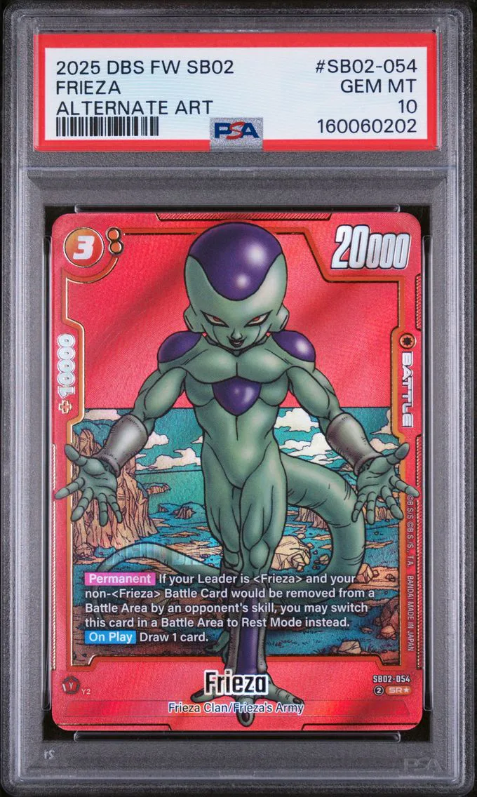 2025 #SB02-054 Frieza PSA 10 Dragon Ball Super Card Game Fusion World Manga Booster 02