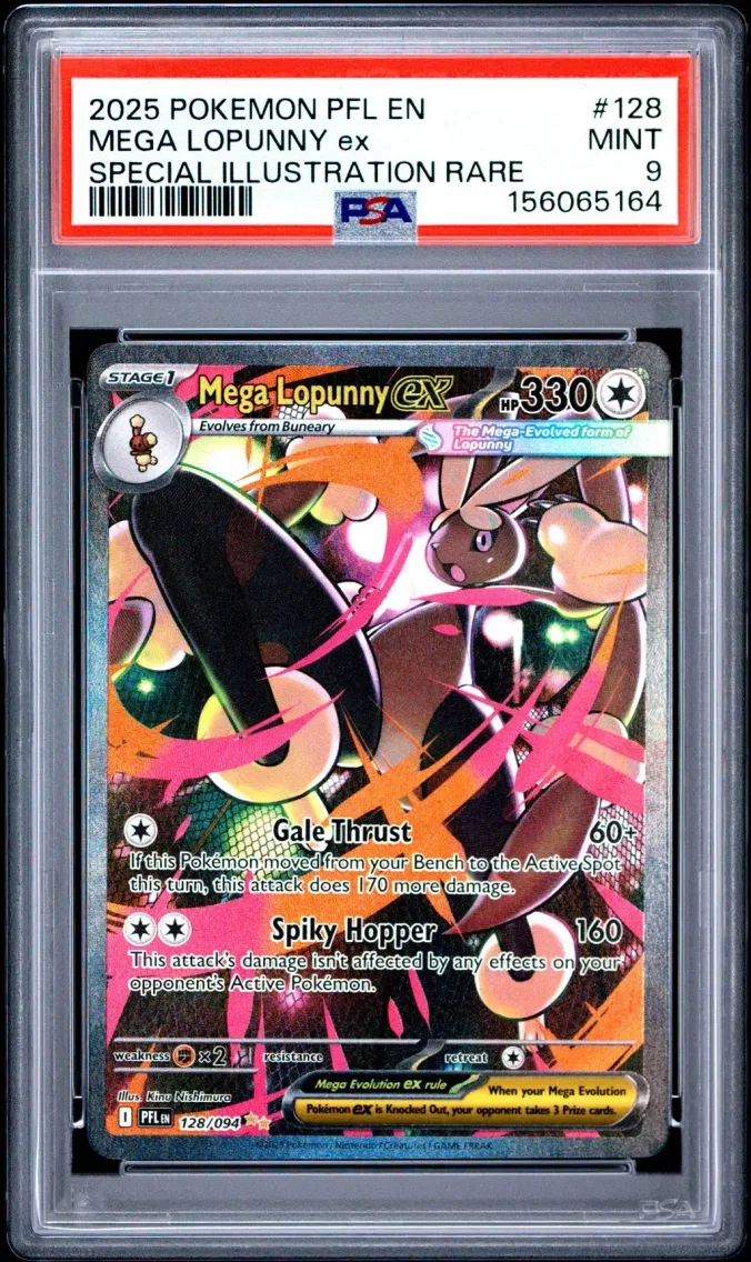 2025 Pokemon Pfl EN-Phantasmal Flames Mega Lopunny EX Pfl EN-Phantasmal Flames #128 PSA 9