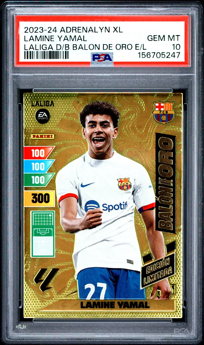 2023 #NA Lamine Yamal PSA 10 Panini Adrenalyn XL Laliga Dream Box Balon de Oro Edicion Limitada