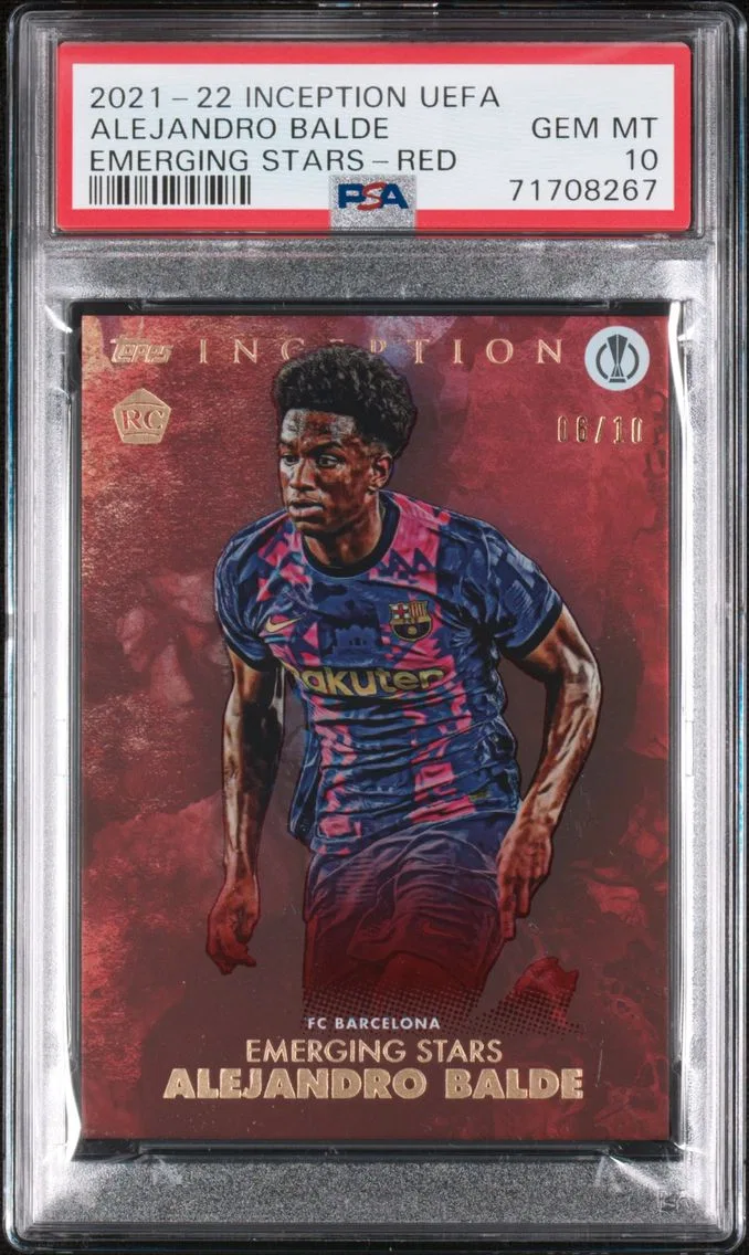 2021 #NA Alejandro Balde PSA 10 Topps Inception UEFA Club Competitions
