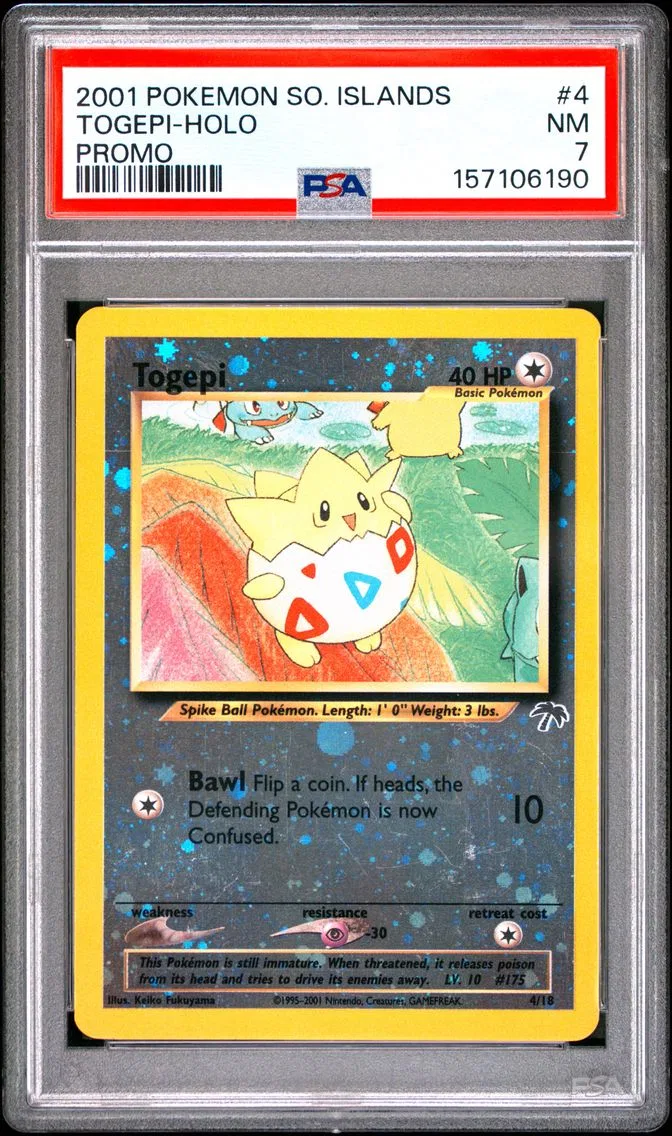 2001 #4 Togepi-Holo PSA 7 Southern Islands Promo
