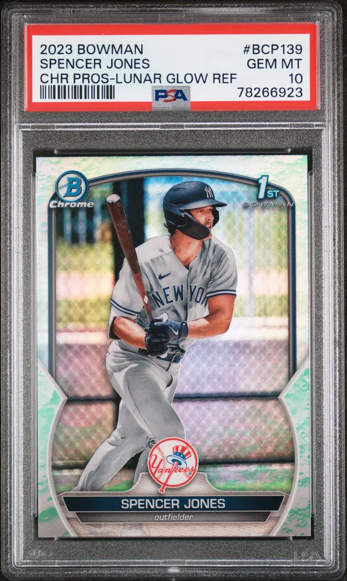 2023 #BCP139 Spencer Jones PSA 10 Bowman Chrome Prospects