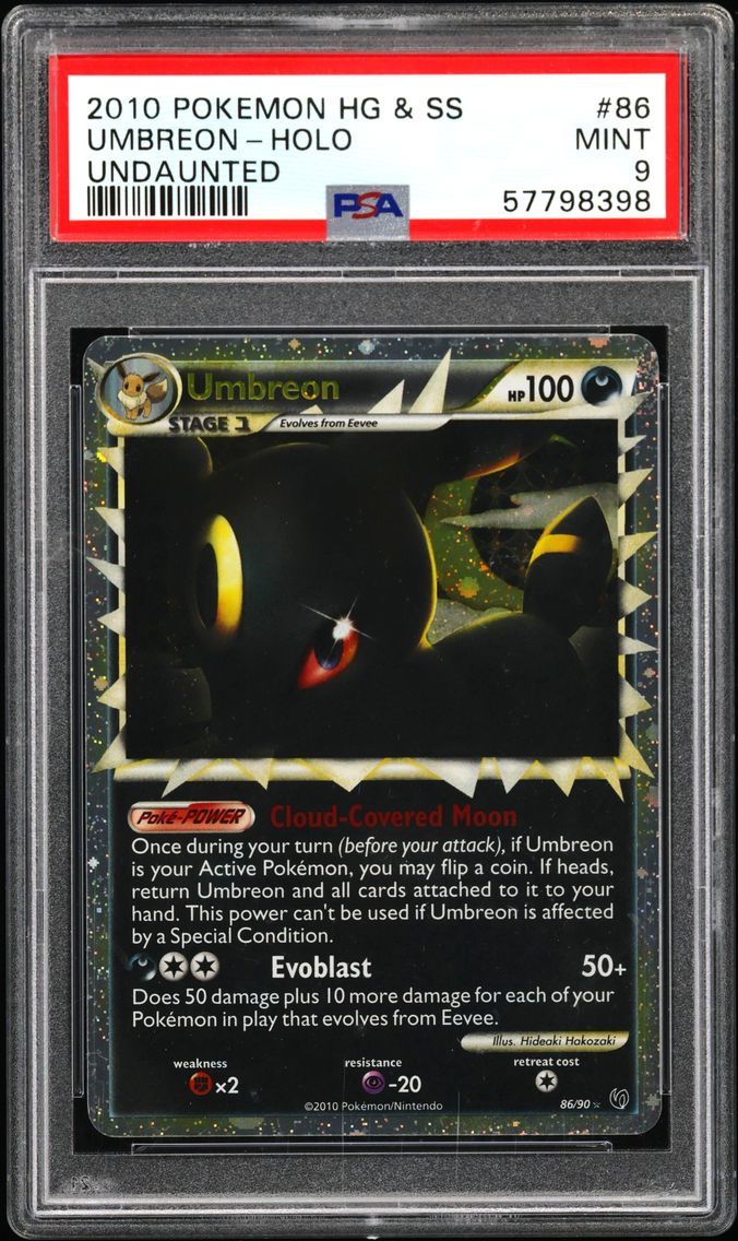 2010 #86 Umbreon-Holo PSA 9 Heartgold & Soulsilver Undaunted